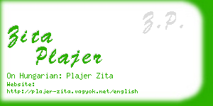 zita plajer business card